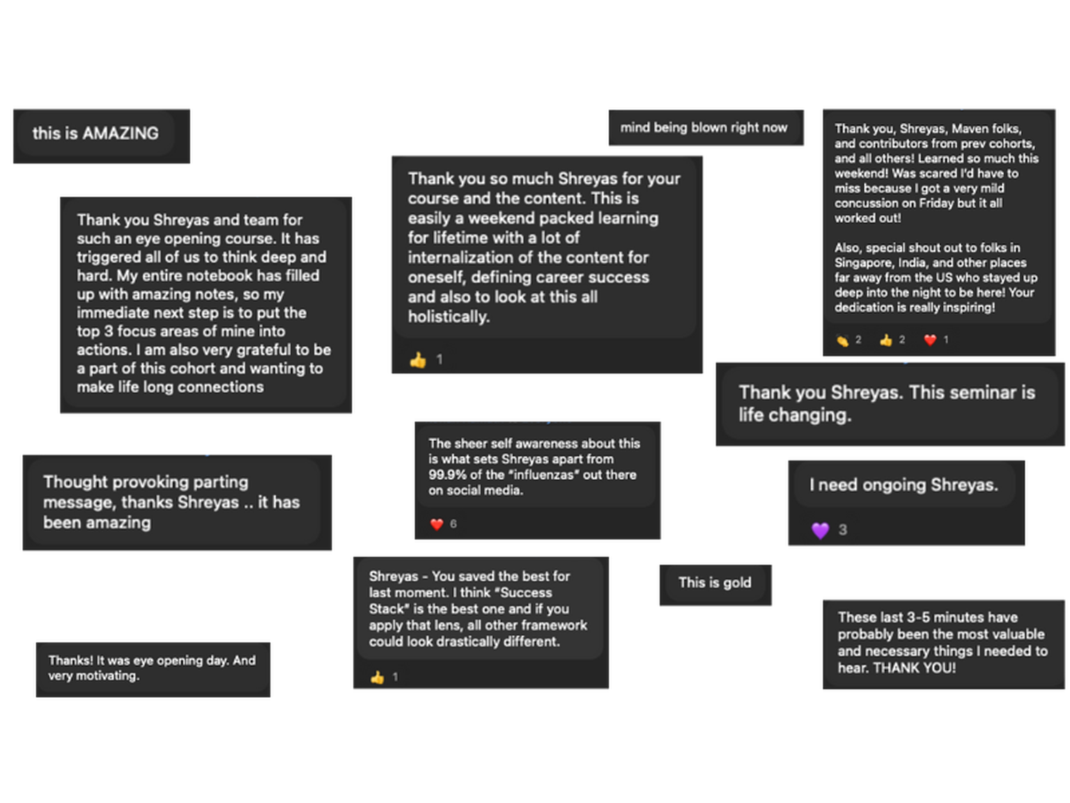Live, unfiltered student comments from the February cohort